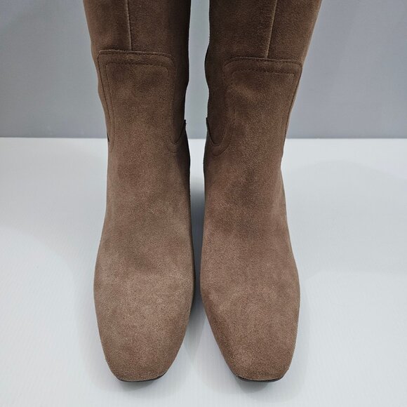 Blondo Tenor Tall Knee High Boot Womens 11 Tan Suede Waterproof Block Heel NEW - Picture 5 of 14